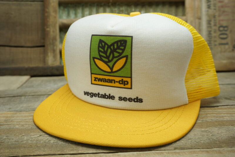 Vintage Zwaan-dp Vegetable Seeds Mesh Snapback Trucker Hat Cap Made in USA