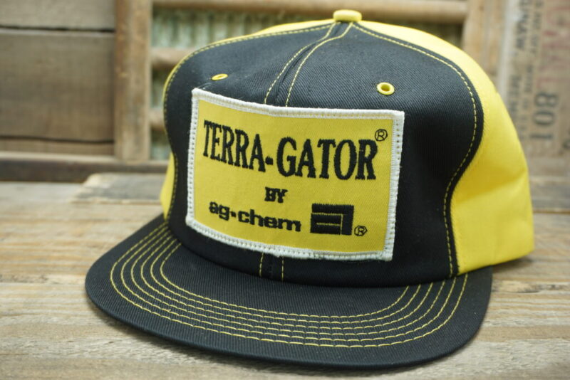 Vintage Terra-Gator by ag-chem SBT Patch Snapback Trucker Hat Cap K Products Made In USA
