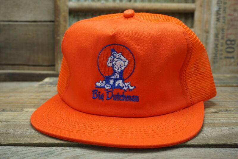 Vintage Big Dutchman Mesh Snapback Trucker Hat Cap K Products Made in USA