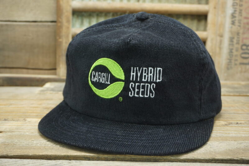 Vintage Cargill Hybrid Seeds Corduroy Snapback Trucker Hat Cap Swingster Made In USA