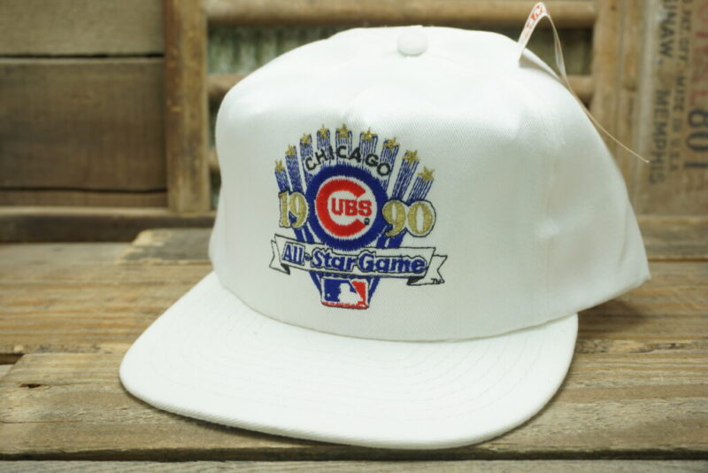 Vintage Chicago Cubs MLB All-Star Game 1990 All Star Snapback Trucker Hat Cap Tags