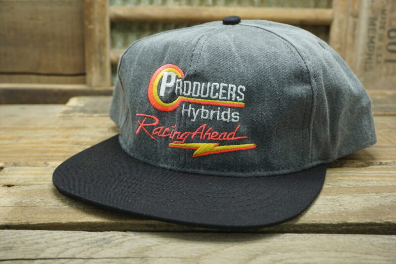 Vintage Producers Hybrids Racing Ahead Snapback Trucker Hat Cap Swingster Made in USA