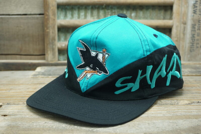 Vintage Jose Sharks NHL Snapback Trucker Hat Cap