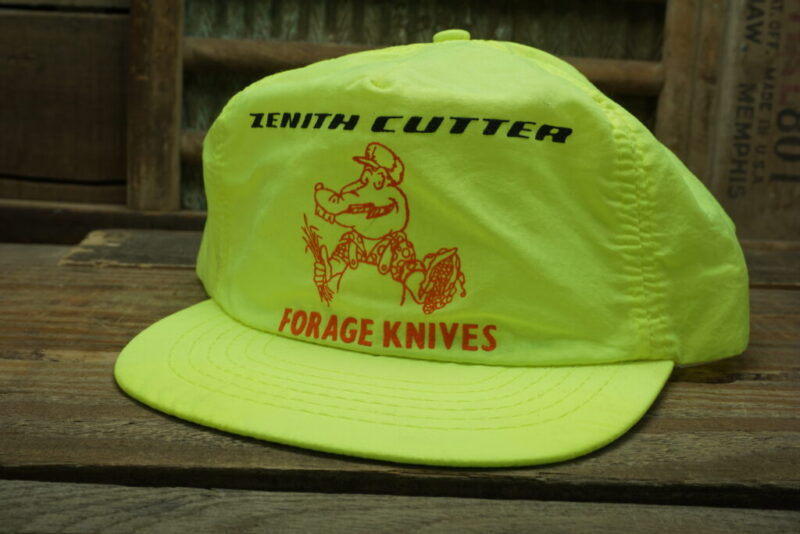 Vintage Zenith Cutter Forage Knives Snapback Trucker Hat Cap Alligator Corn Gator Made In USA