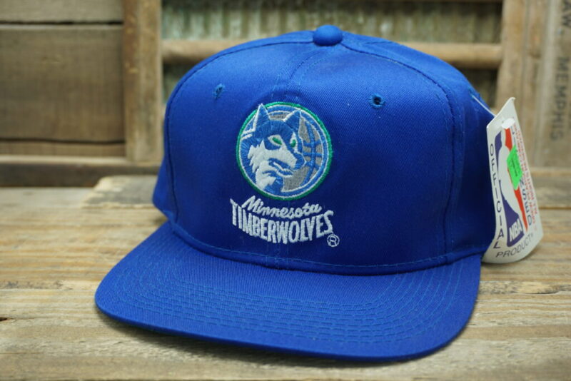 Vintage Minnesota MN Timberwolves NBA Basketball Snapback Trucker Hat Cap With Tags