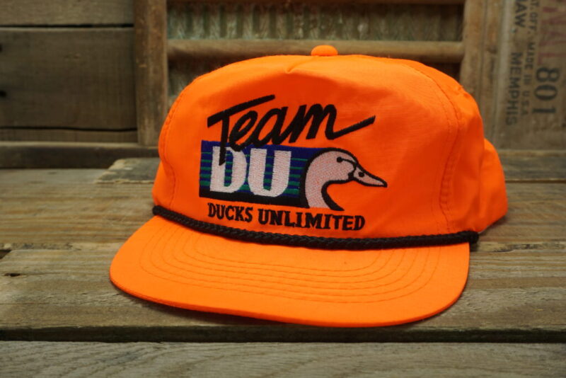 Vintage Team DU Ducks Unlimited Rope Snapback Trucker Hat Cap