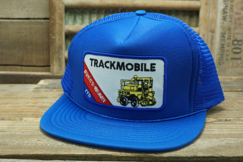 Vintage Trackmobile Briggs-Weaver lTD 95TM Railcar Movers Mesh Patch Snapback Trucker Hat Cap