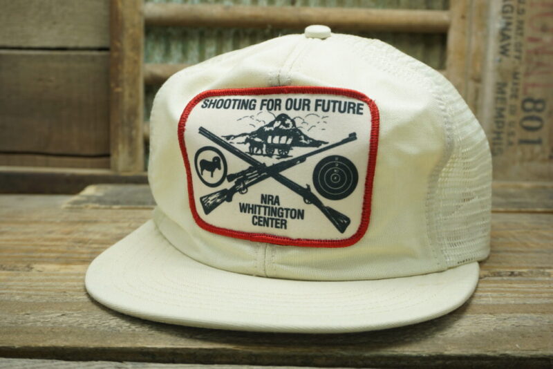 Vintage Shooting For Our Future NRA Whittington Center Guns Target Mesh Patch Snapback Trucker Hat Cap Made In USA