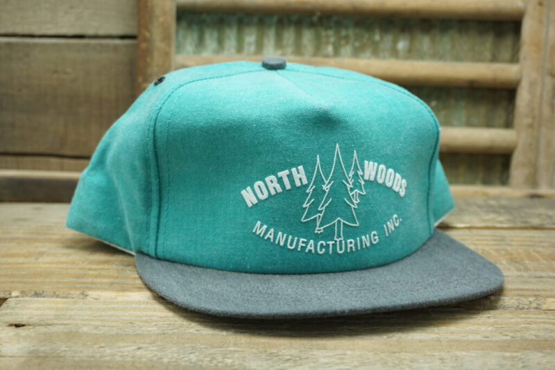 Vintage North Woods Manufacturing INC Snapback Trucker Hat Cap Made In USA