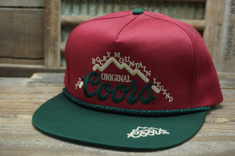 Vintage The Rocky Mountain Legend Original Coors Beer Rope Snapback Trucker Hat Cap