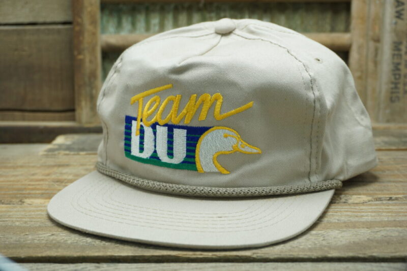 Vintage Team DU Ducks Unlimited Rope Snapback Trucker Hat Cap