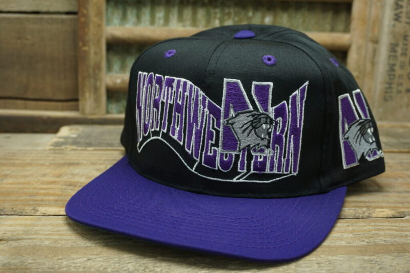 Vintage Northwestern University Wildcats IL Illinios Snapback Trucker Hat Cap