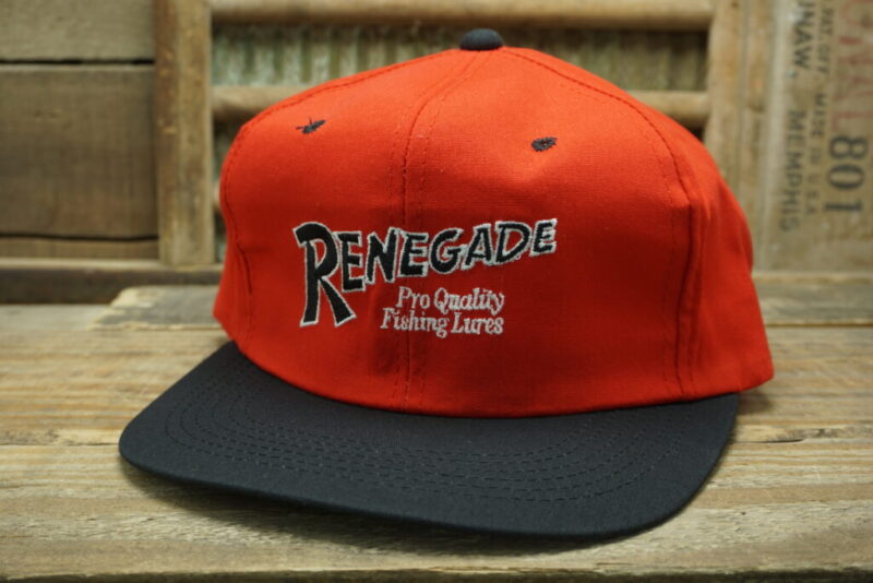 Vintage Renegade Pro Quality Fishing Lures Outdoor Cap Co. Made In USA Snapback Trucker Hat Cap