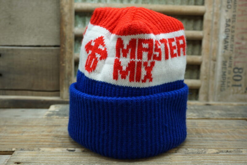 Vintage Master Mix Rolled Winter Beanie Hat Cap