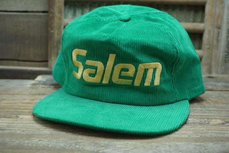 Vintage Salem Tobacco Cigarettes Corduroy Snapback Trucker Hat Cap