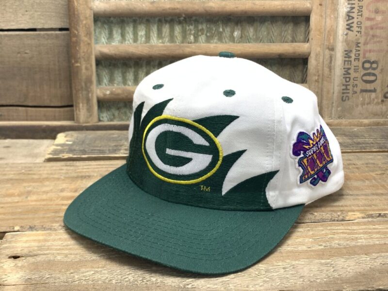 Vintage Green Bay Packers Logo 7 Shark Tooth Super Bowl XXXI Hat