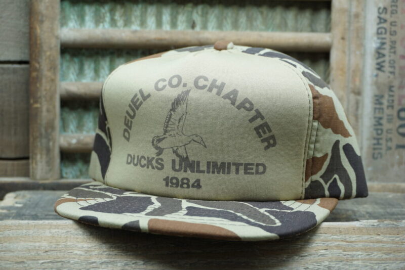 Vintage Ducks Unlimited Camo Trucker Hat