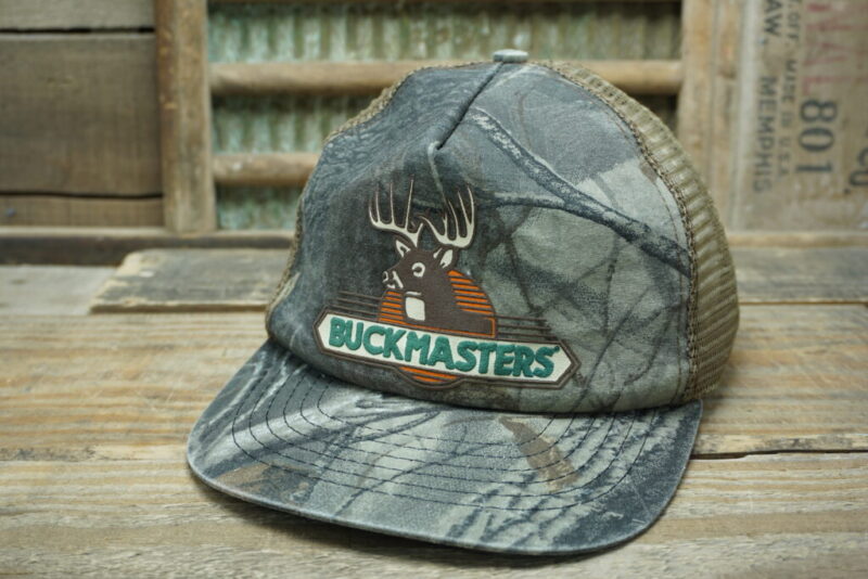 Vintage Buckmasters Camo Trucker Hat