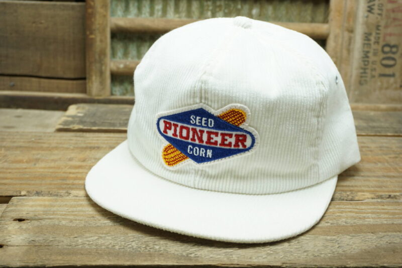 Vintage Pioneer Seed Corn Corduroy Patch Snapback Trucker Hat Cap K Products Made In USA
