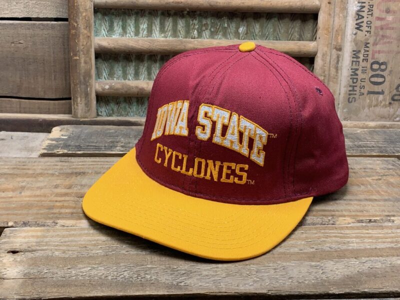 Vintage IOWA STATE CYCLONES Made In USA Snapback Trucker Hat Cap Cy the Cardinal
