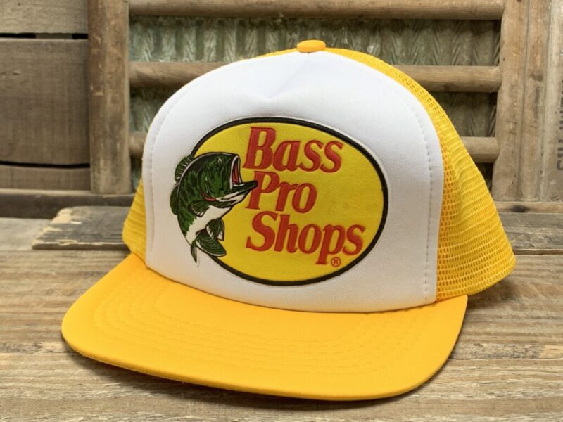 Vintage Bass Pro Shops Mesh Snapback Trucker Hat Cap