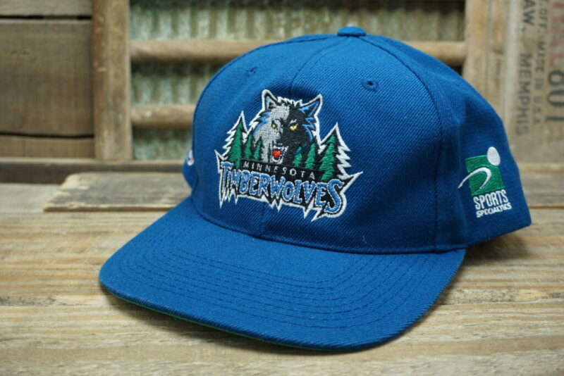 Vintage Minnesota Timberwolves NBA Sports Specialties Snapback Trucker Hat Cap WOOL