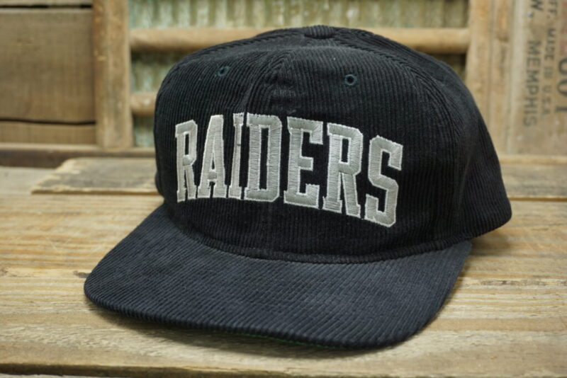 Vintage Las Vegas Raiders NFL corduroy Starter Snapback Trucker Hat Cap