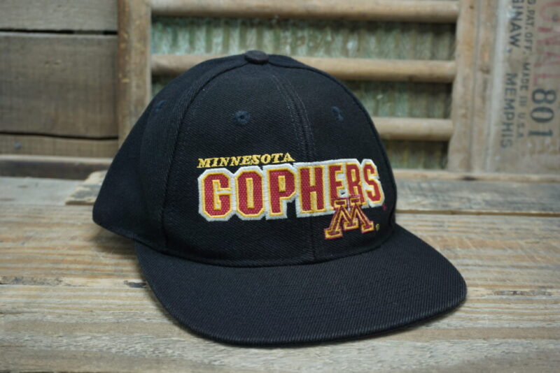 Vintage Minnesota Golden Gophers Sports Specialties University of Minnesota Snapback Trucker Hat Cap Wool Blend