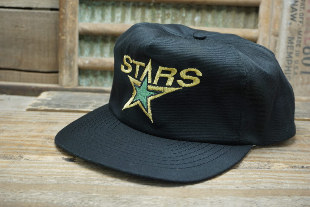 DALLAS STARS Vintage 90s Distressed Snapback Hat Logo 7 