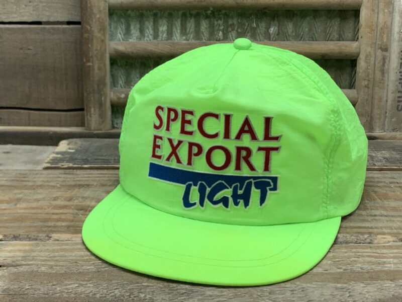 Vintage Special Export Light Beer Neon Green Snapback Trucker Hat Cap Club Life