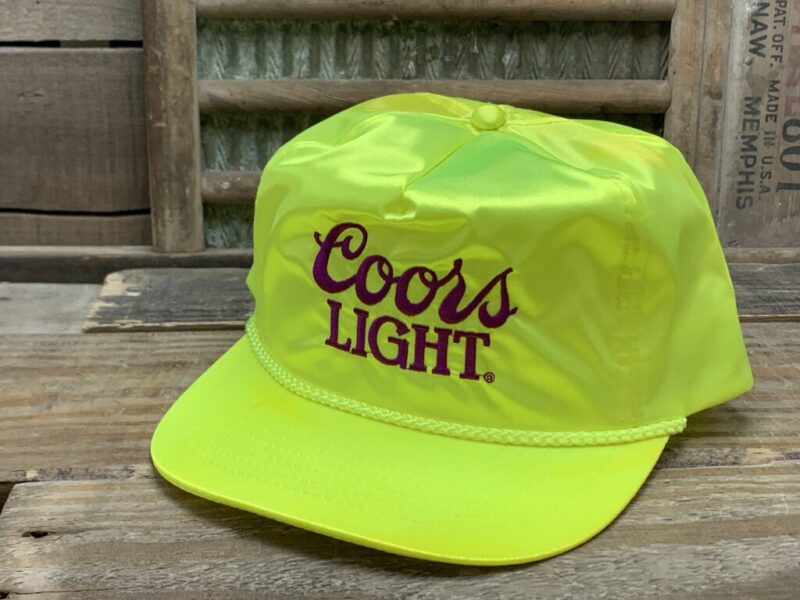 Vintage Coors Light Beer Rope Snapback Trucker Hat Cap JJ Of Dallas MFG INC