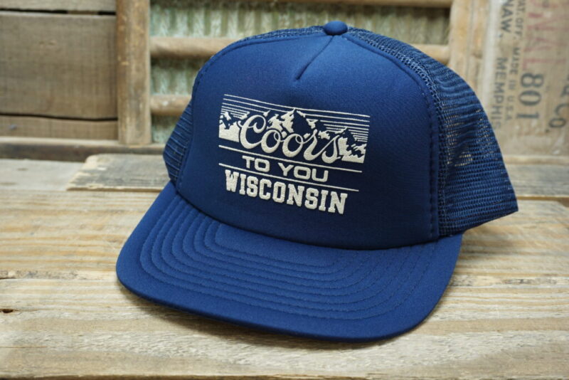 Vintage Coors to you Wisconsin Beer Mesh Snapback Trucker Hat Cap Sportcap