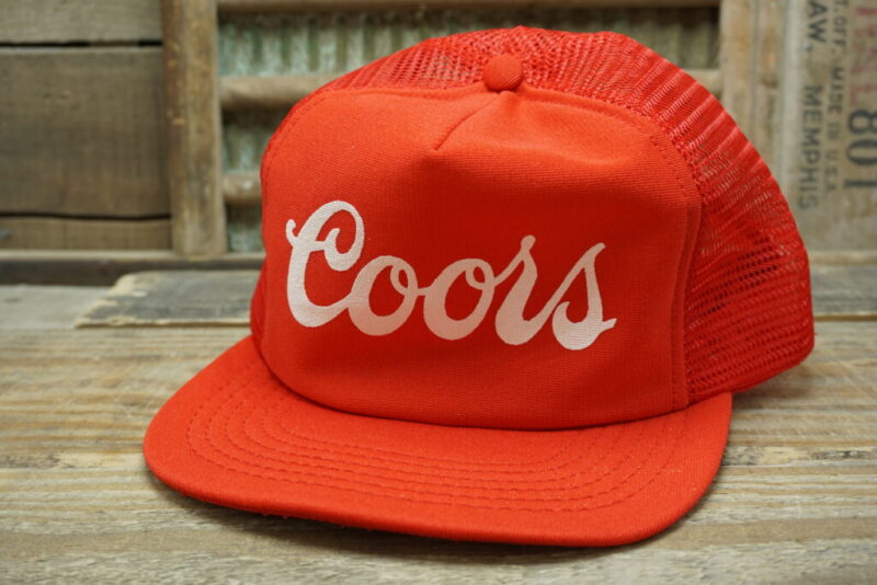 Vintage Coors Beer Hat Snapcback Trucker Hat Mesh Cap Made In USA