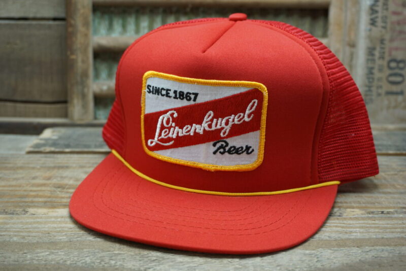 Vintage Leinenkugel Beer Since 1867 Patch Rope Mesh Snapback Trucker Hat Cap Funkap Made In Taiwan