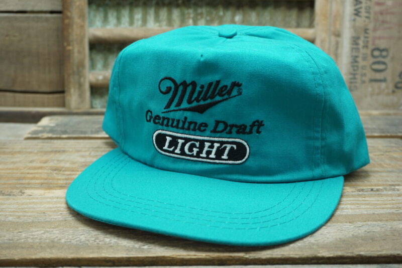 Vintage Miller Genuine Draft Light Beer Snapback Trucker Hat Cap McDowell Enterprise INC