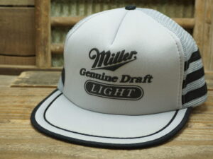 Miller Genuine Draft Light Beer Three Stripe Hat
