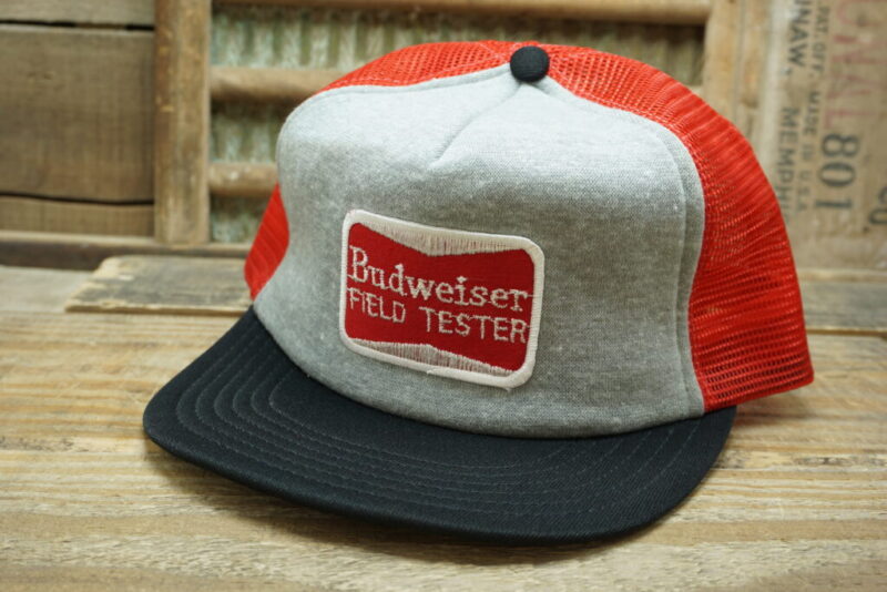 Vintage Budweiser Beer Field Tester Patch Mesh Snapback Trucker Hat Cap Truck-N-Glo INC
