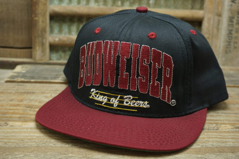 Vintage Budweiser King Of Beers Snapback Trucker Hat Beer Cap Made In USA