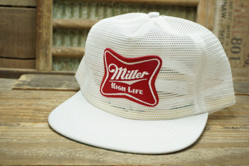 Vintage Miller High Life Beer All Full Mesh Snapback Trucker Hat Cap Patch