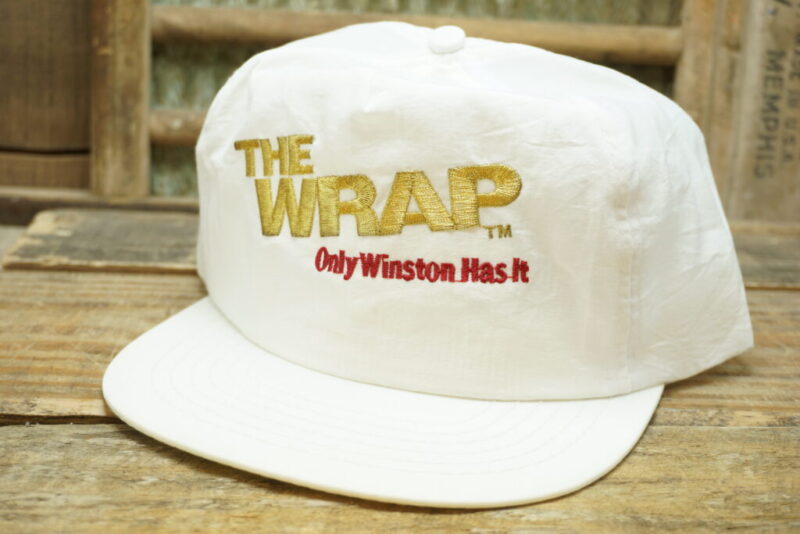 Vintage Winston Cigarettes The Wrap Only Winston Has It Snapback Satin Trucker Hat Cap San Sun