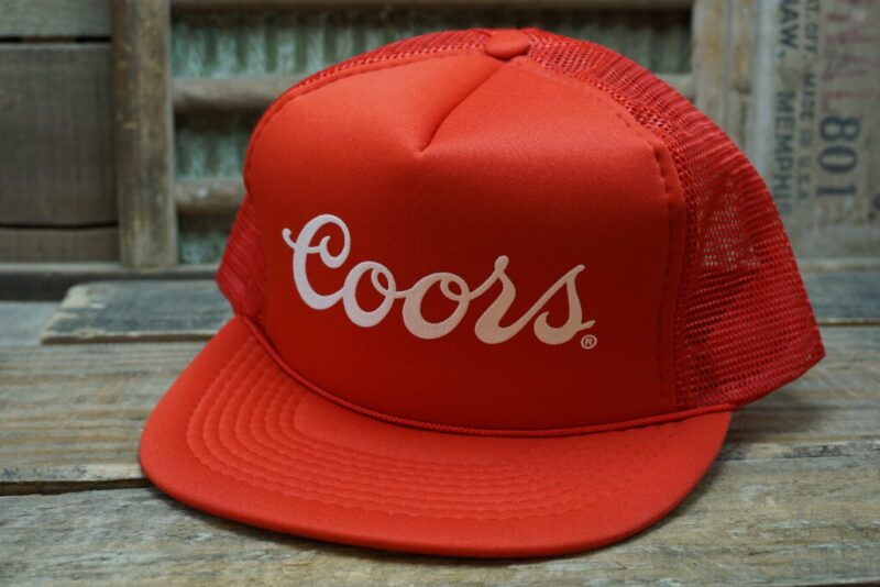 Vintage Coors Beer Rope Mesh Snapback Trucker Hat Designer Pro Made In China