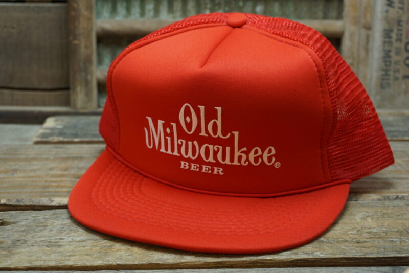 Vintage Old Milwaukee Beer Beer Rope Mesh Snapback Trucker Hat Designer Pro Made In China