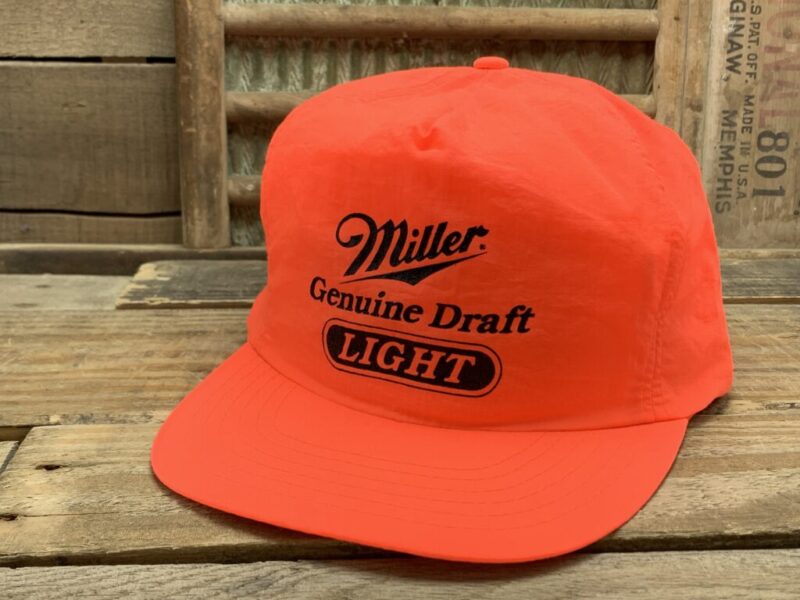 Vintage Miller Genuine Draft Light Beer Snapback Trucker Hat Cap