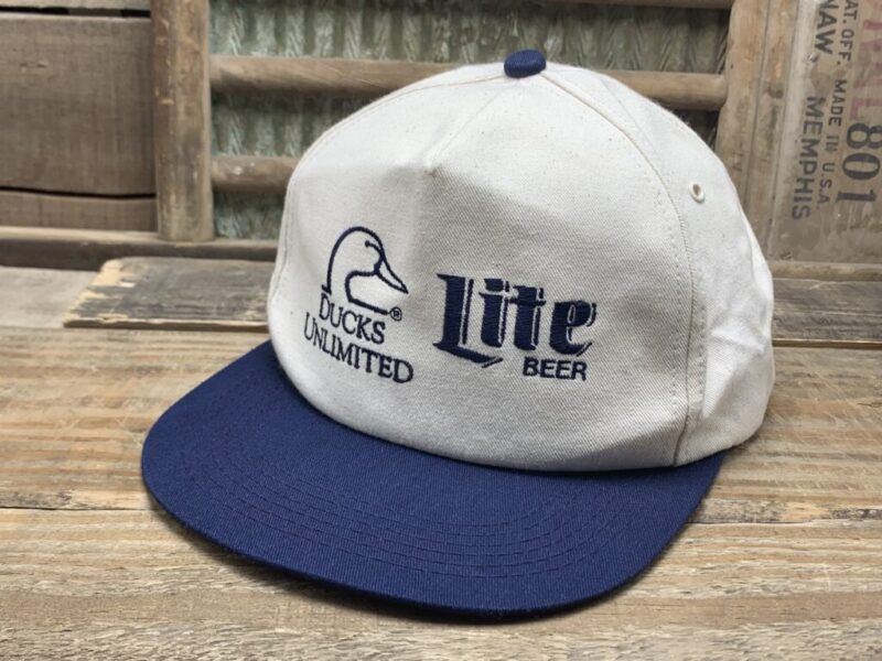 Vintage Miller Lite Beer Ducks Unlimited DU Snapback Trucker Hat Cap Made In USA K Products