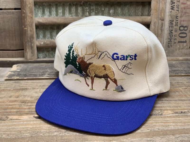 Vintage Garst Seed Elk Snapback Trucker Hat Cap K Products Made In USA