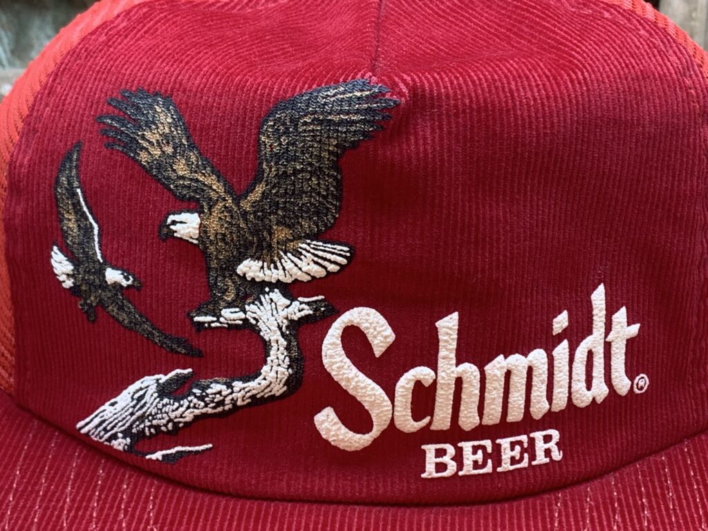 Schmidt Beer Corduroy Trucker Hat - Vintage Snapback Warehouse %