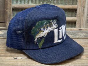 Miller Lite Beer Bass Corduroy Trucker Hat