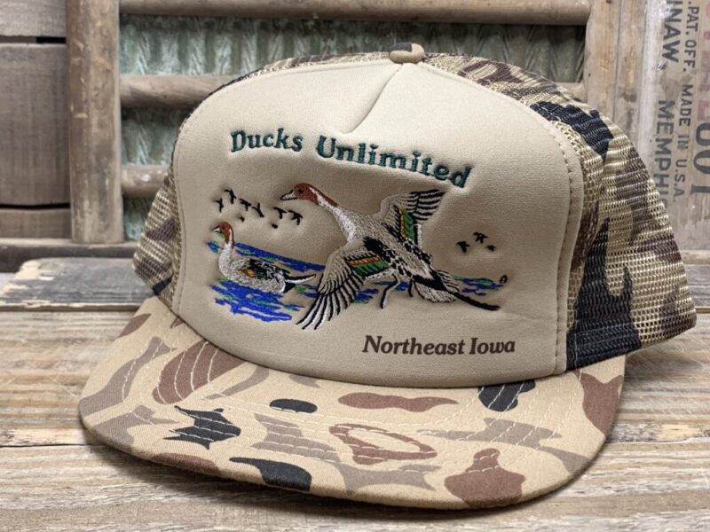 Vintage Ducks Unlimited Northeast Iowa Camo Mesh Snapback Trucker Hat Cap Widgeon Works LTD No.2 in a series of 10