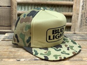 Bud Light Beer Camo Trucker Hat