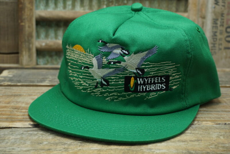Vintage Wyffels Hybrids Geese Hat Snapback Trucker Hat Cap K Products Made In USA